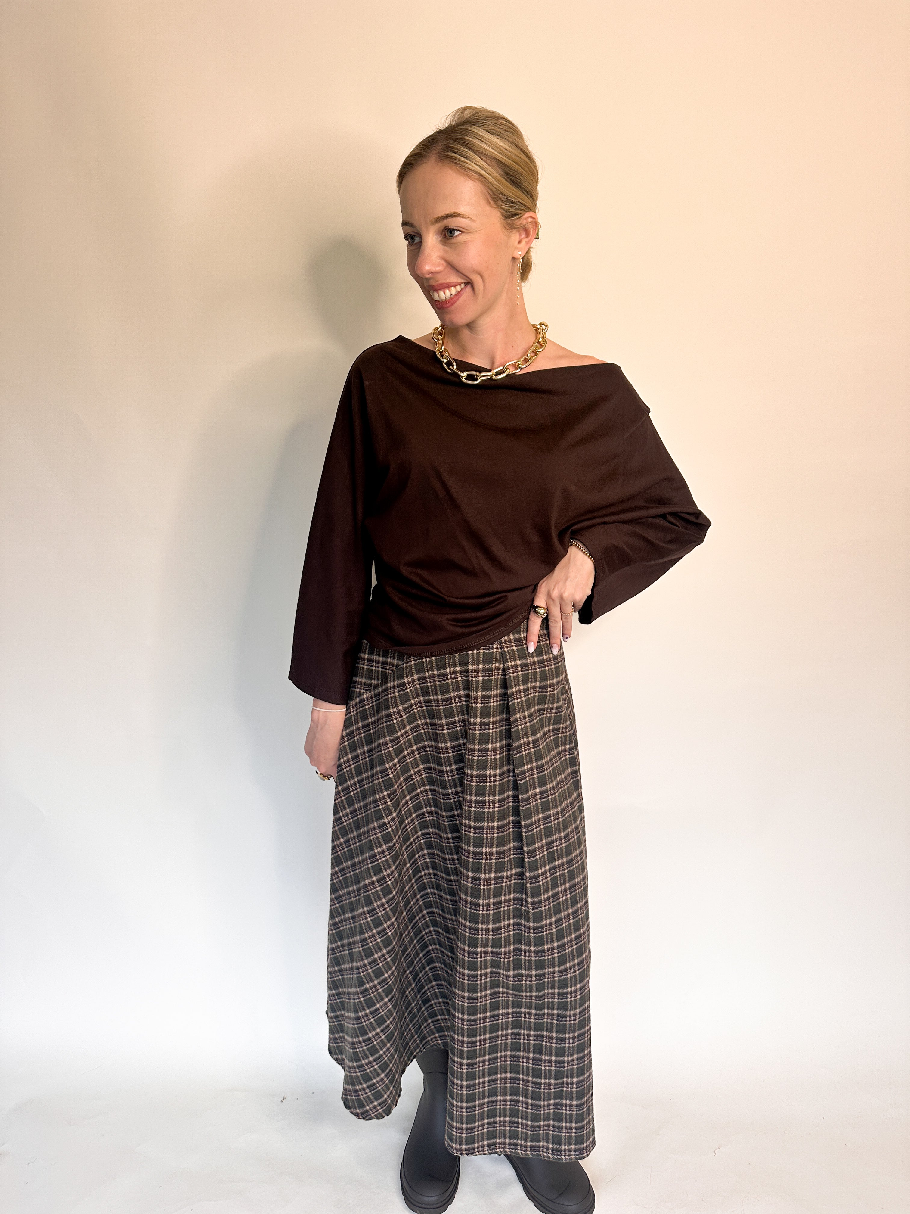 Amelie longsleeve bruin