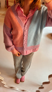 Sammie gilet roze/blauw/lila
