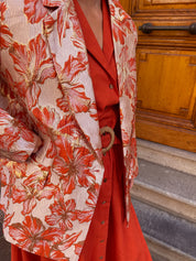 Layla Blazer gebloemd metallic