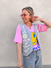 Andrea gilet blauw
