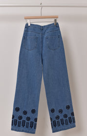 Liora jeans gebloemd