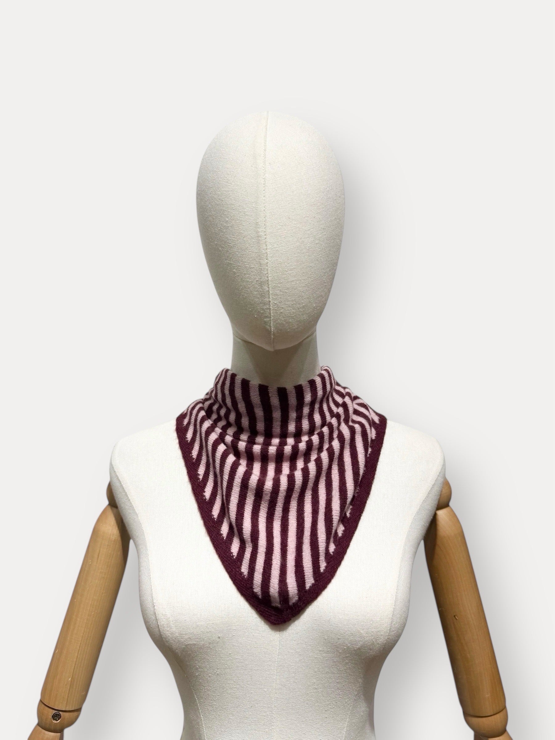 Sia sjaal triangle burgundy/roze