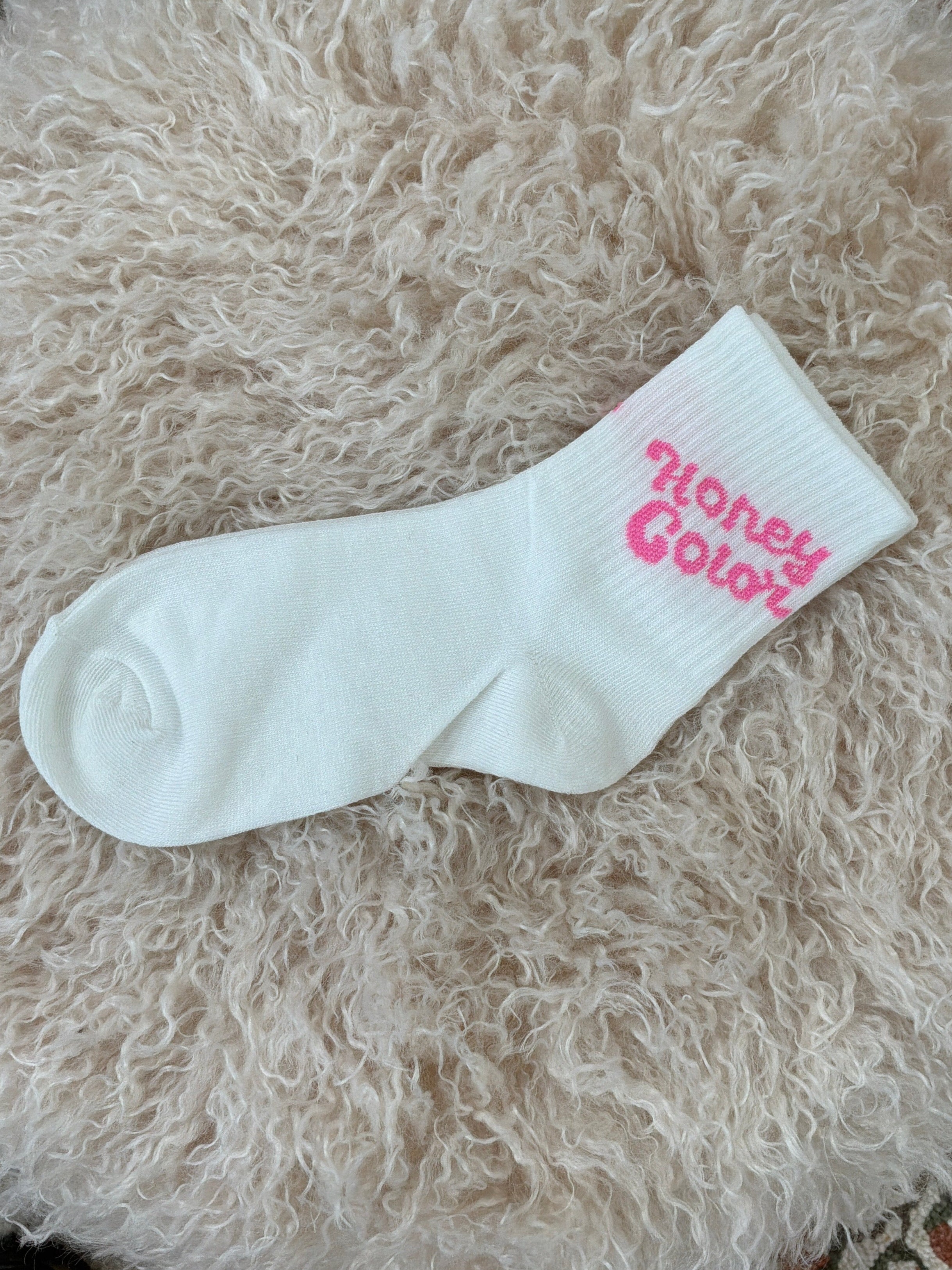 Witte sokken honey color