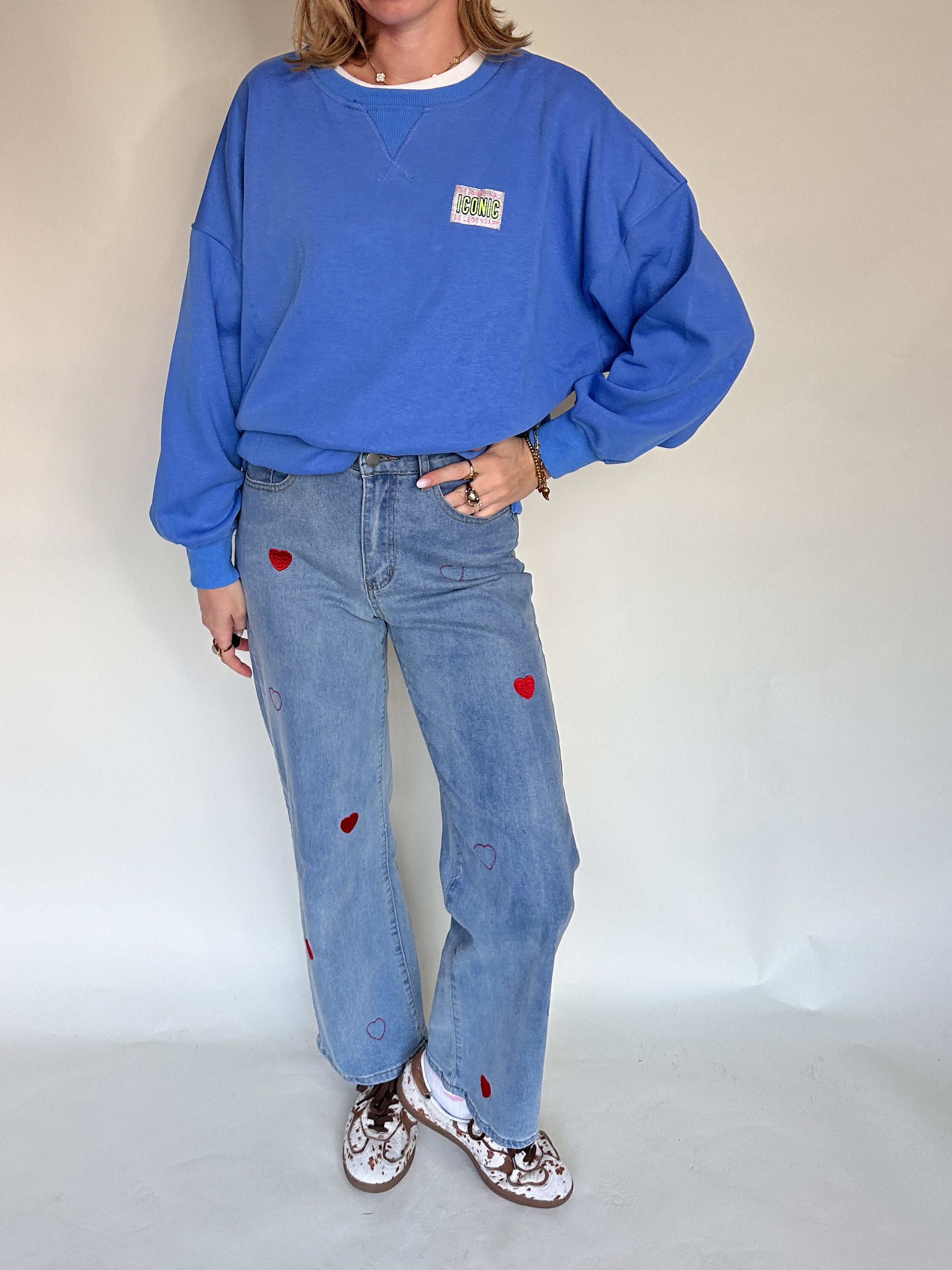 Zita blauwe sweater kids