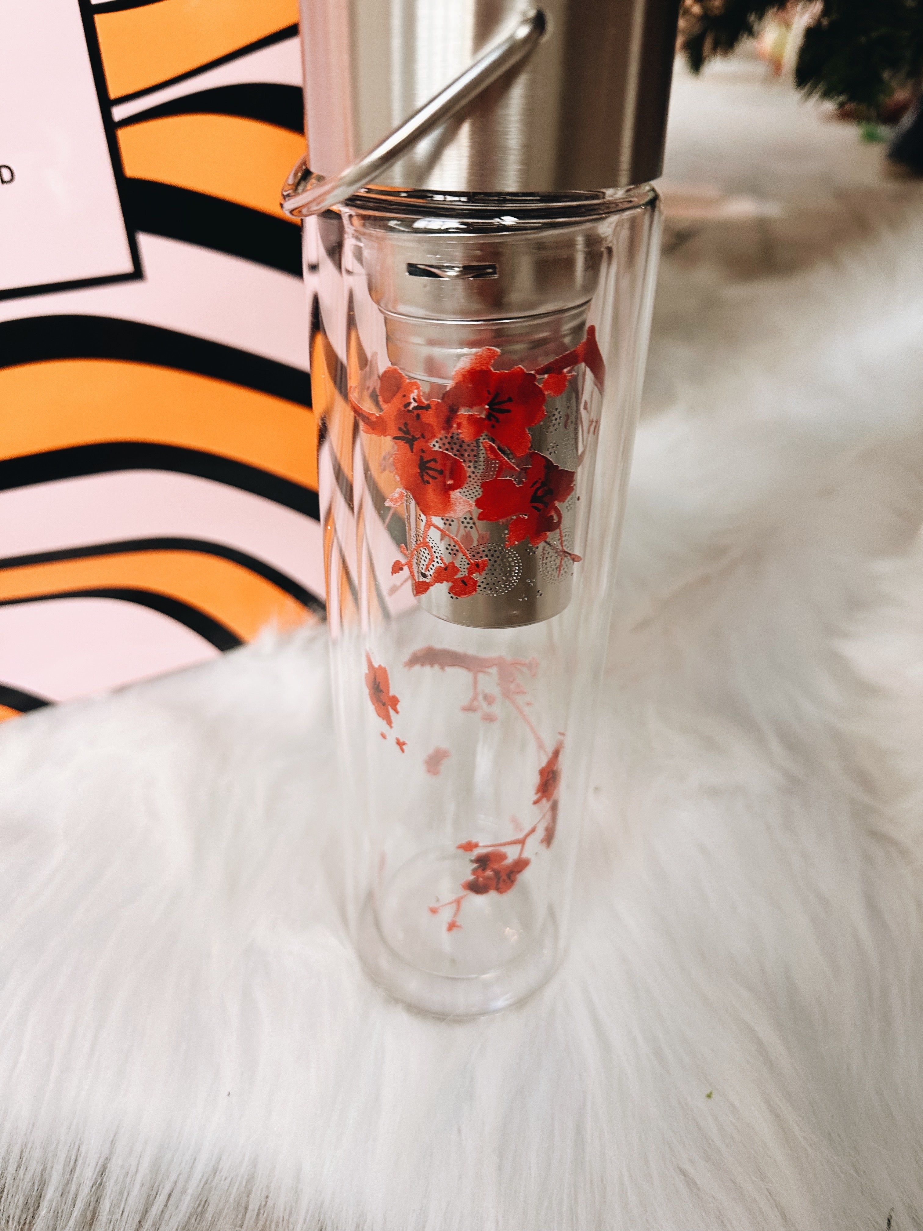 Flowtea - Theethermos cherry blossom + hoesje