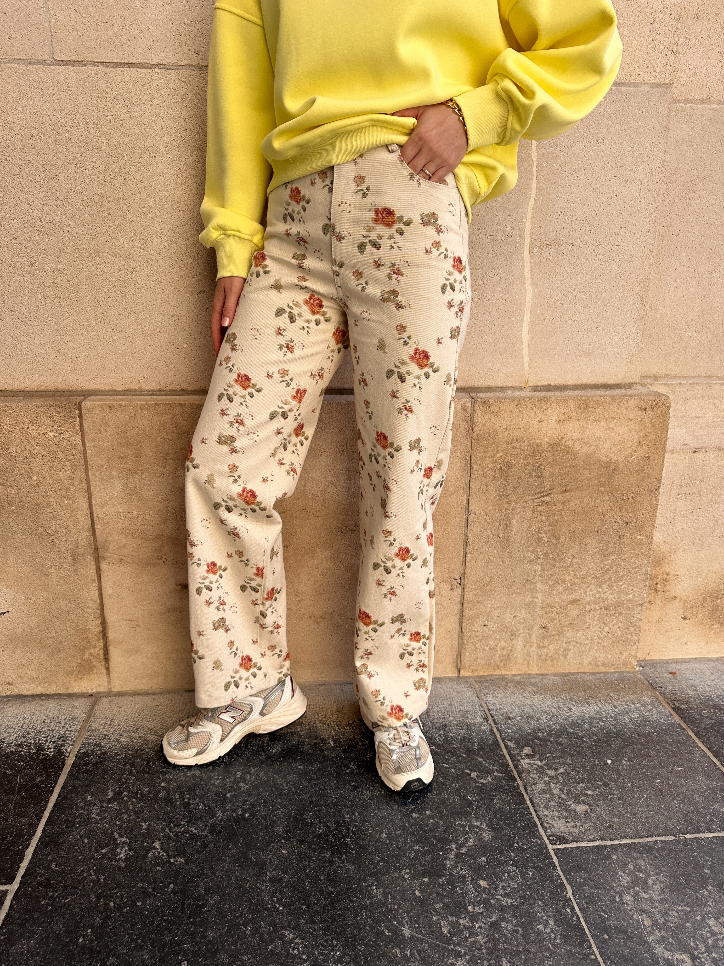 Noélie broek gebloemd