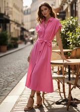 Kiki jurk fuchsia