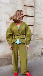 Nanja set olijfgroen