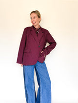 Lina blazer geruit burgundy