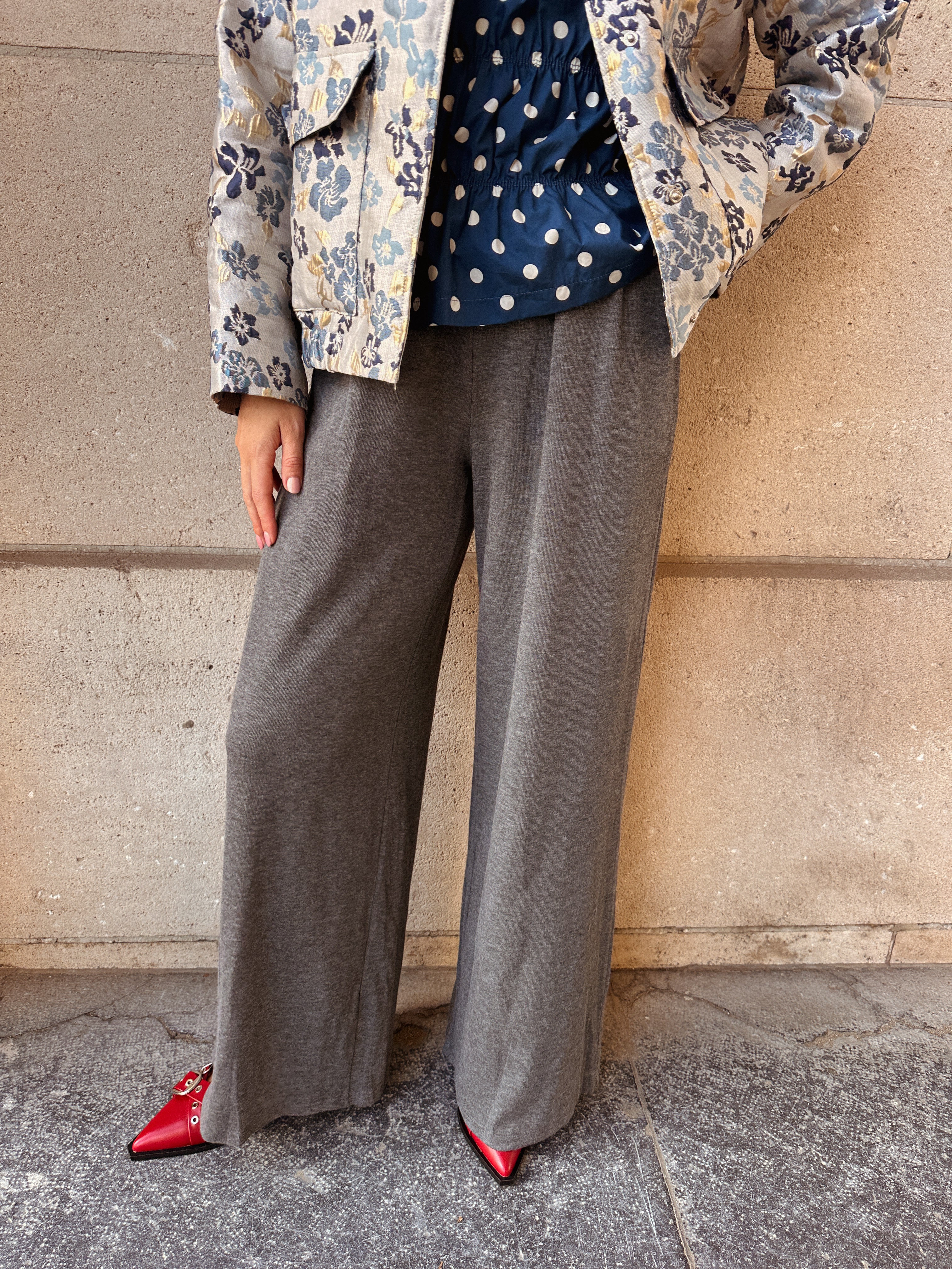 Ella broek grijs