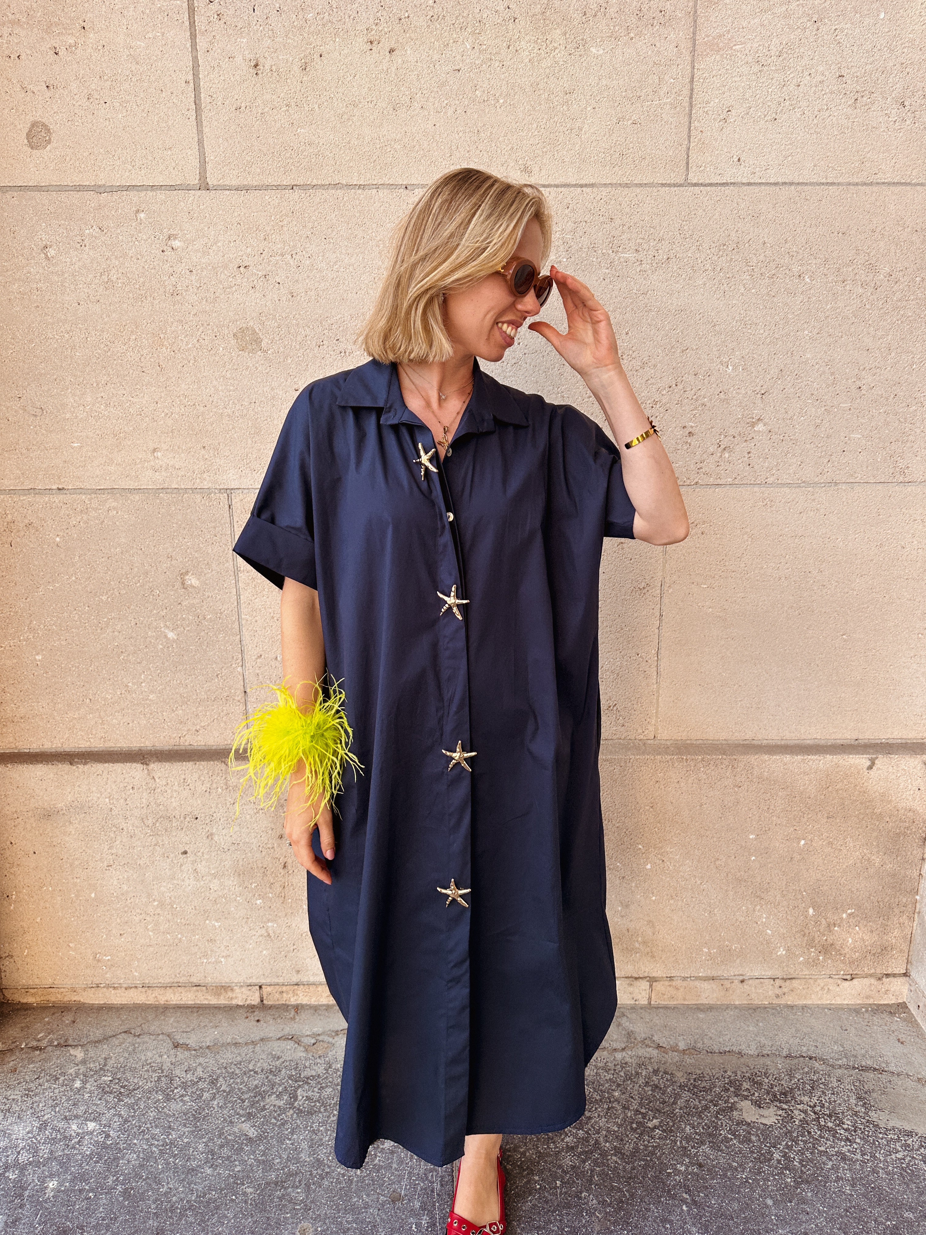 Senna donkerblauwe jurk