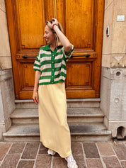 Ziva blouse crochet groen/ecru