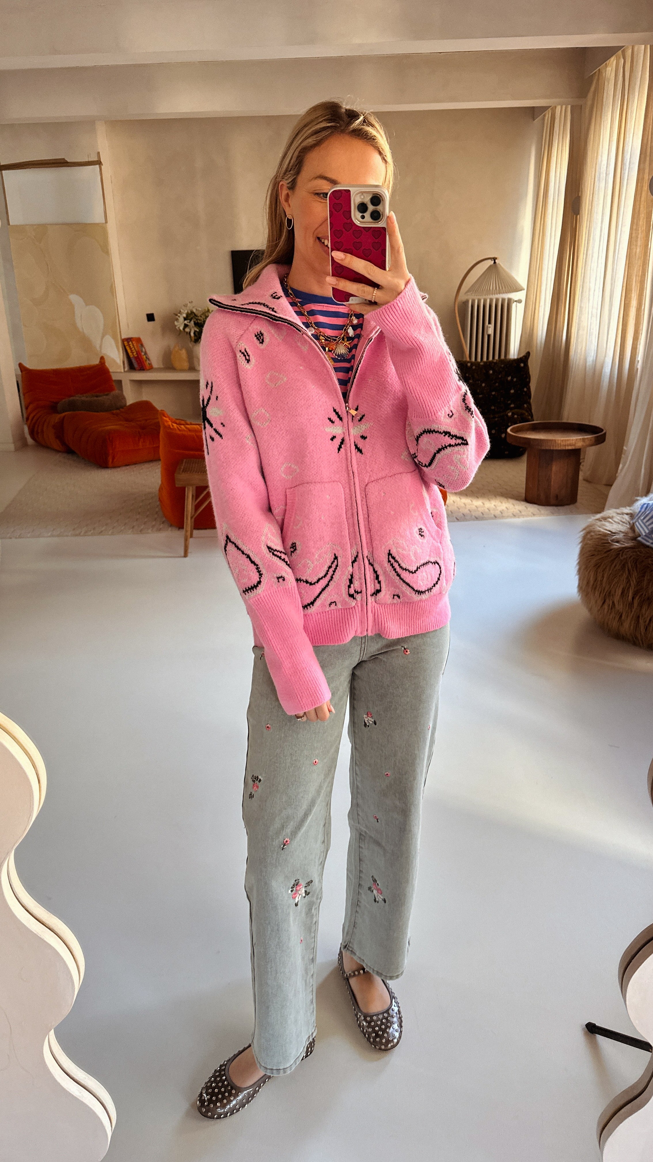 Bandana gilet roze