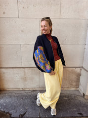 Félice bomber gilet met statement mouwen