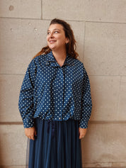Amara jasje polka dots blauw