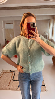 Nori trui mintgroen korte mouw