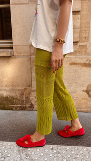 Livia gehaakte broek groen
