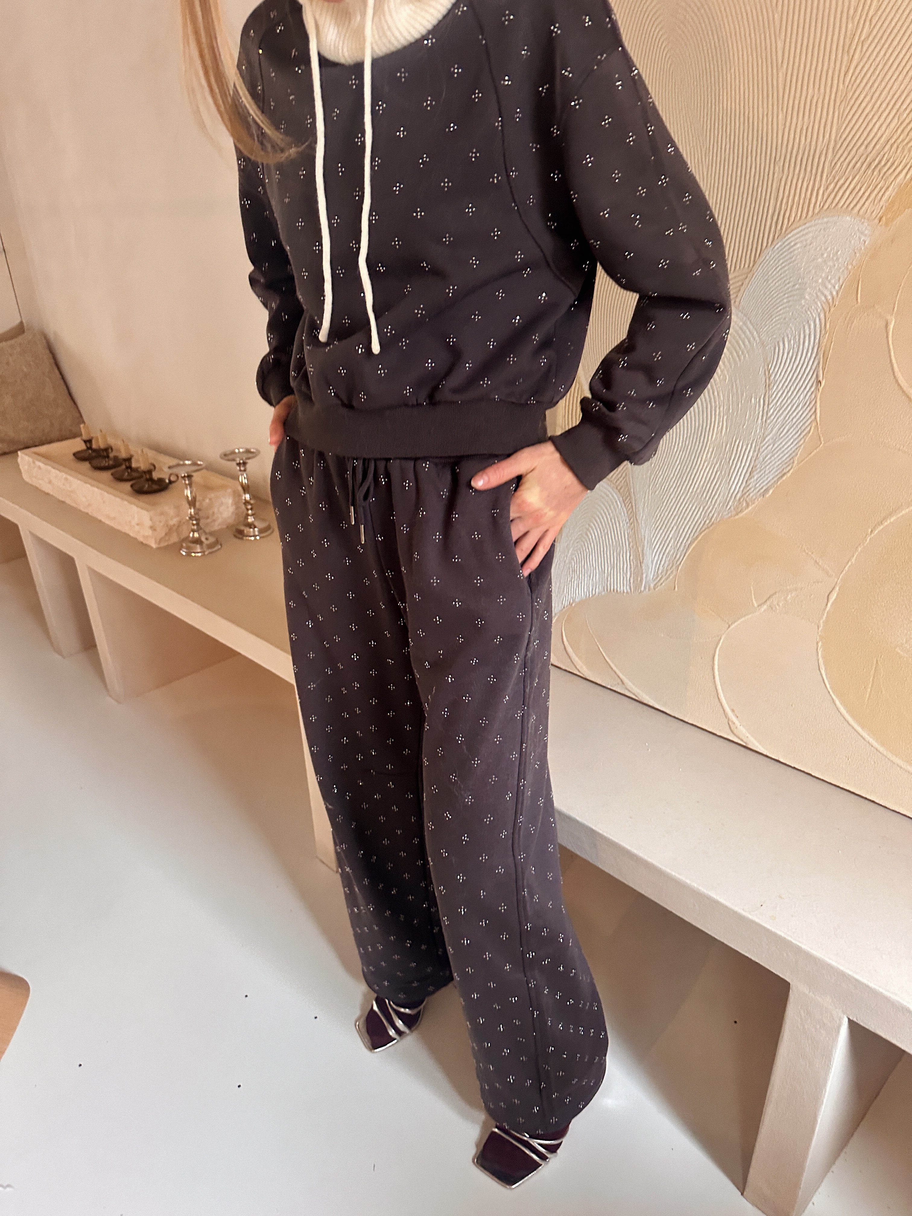Noara loungewear set antraciet