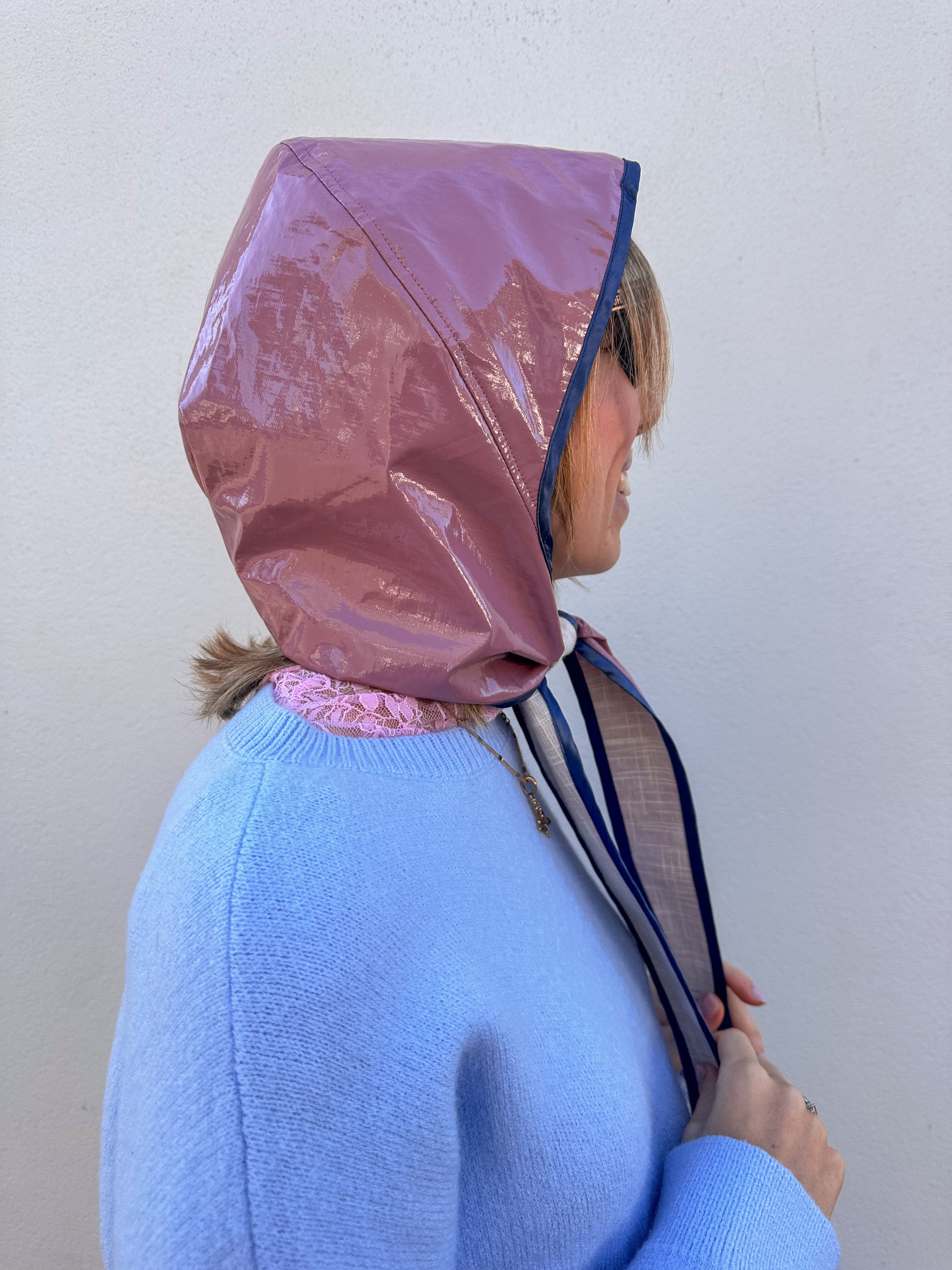 Regenkapje vieux roze