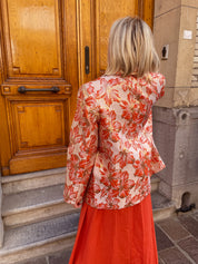 Layla Blazer gebloemd metallic