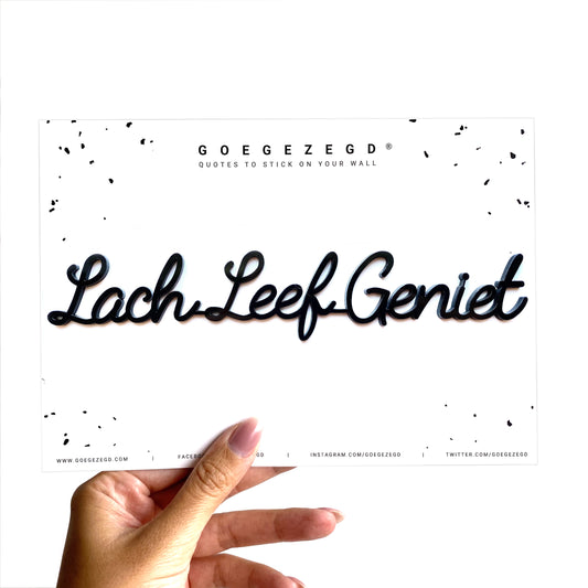 Goegezegd A5 quote dubbelzijdige tape “LachLeefGeniet”