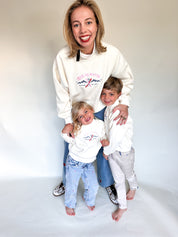 Club du matin sweater gebroken wit kids