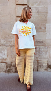 Soleil katoenen T-shirt wit