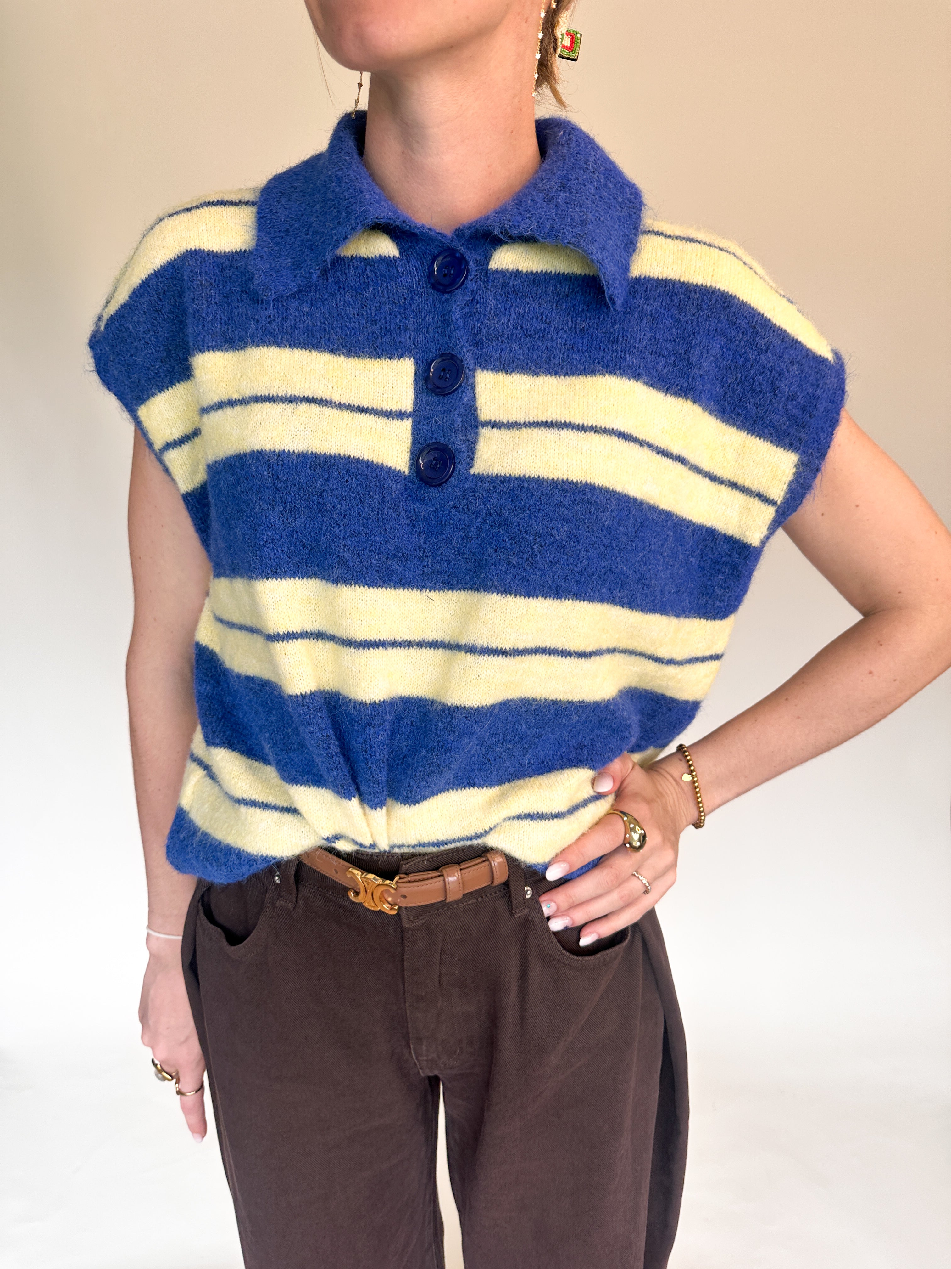 Celeste trui geel/blauw