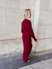 Nina jurk Bordeaux