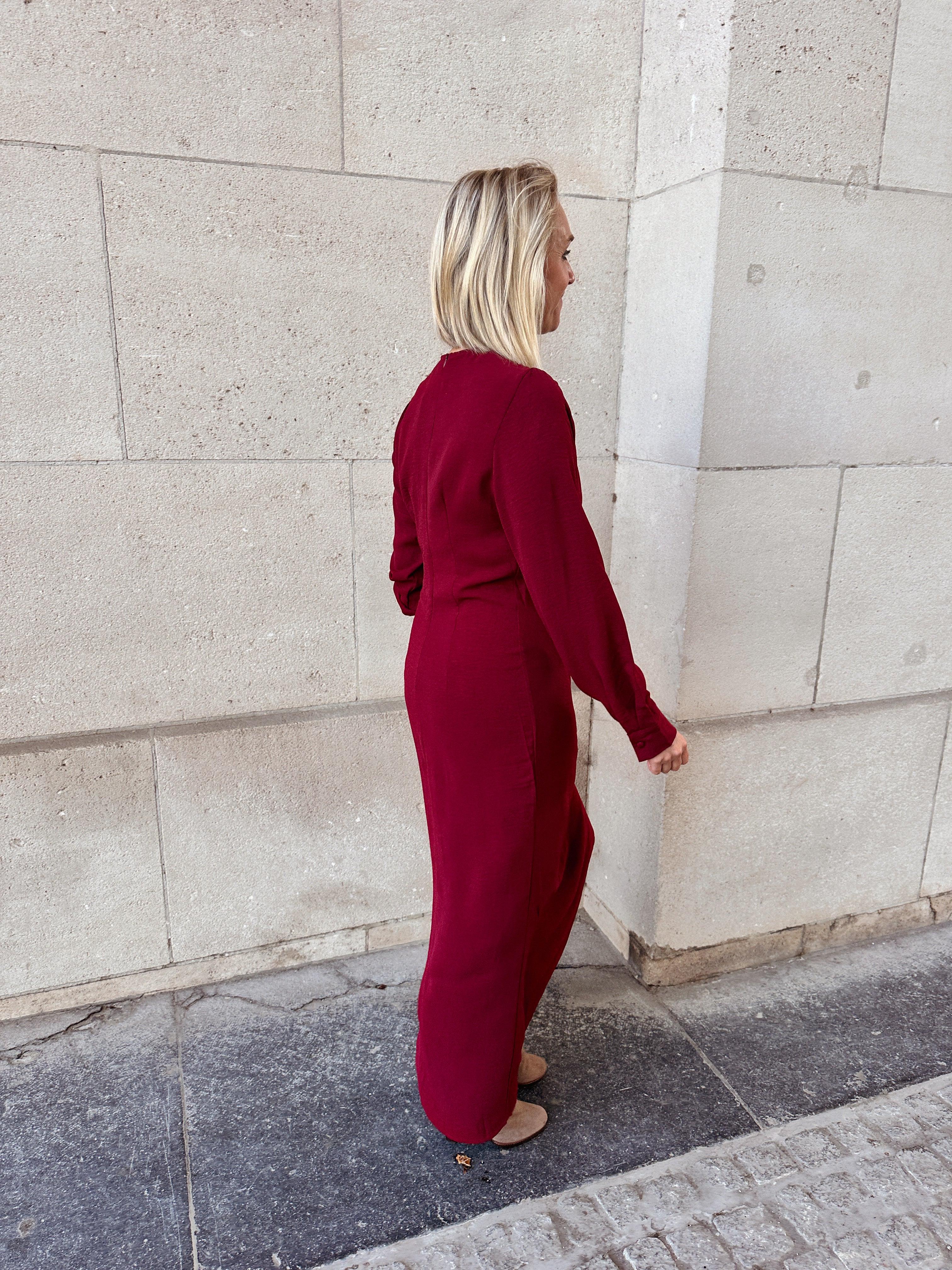 Nina jurk Bordeaux