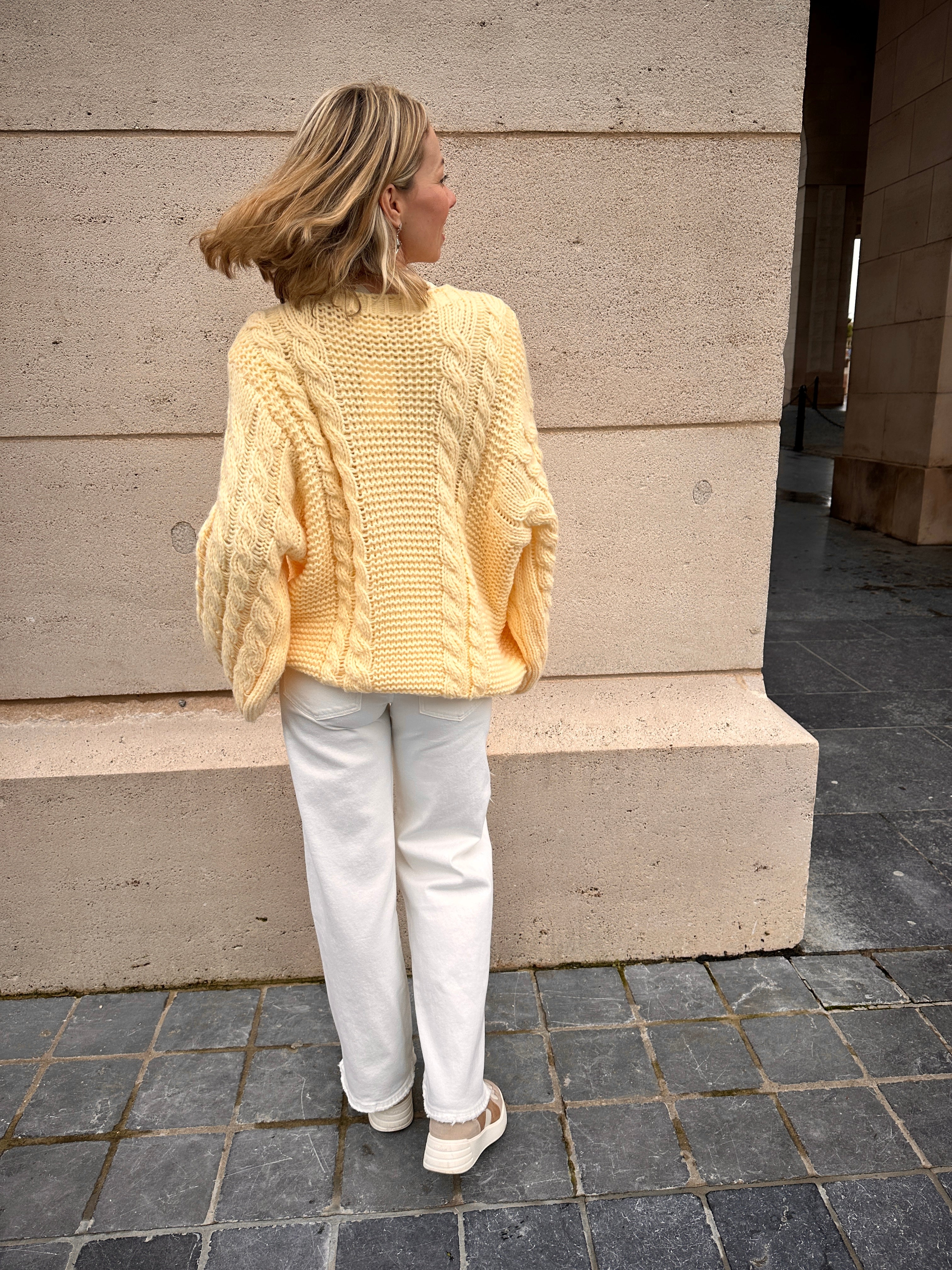 Lucy gebreide trui butteryellow