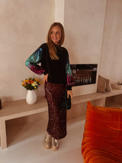 Shana trui multicolor pailletten