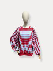 Mila cut-out sweater gestreept