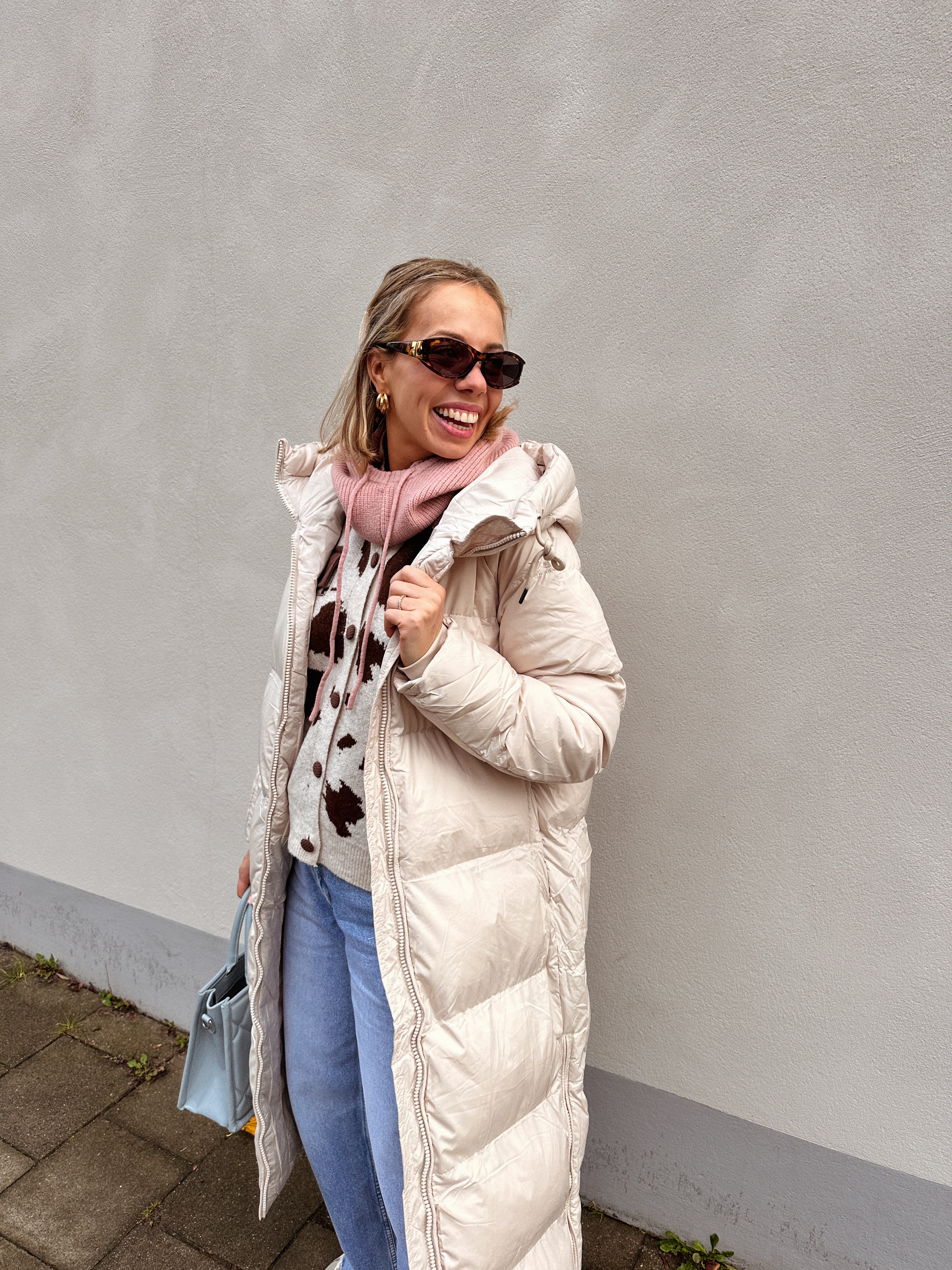 Anni jas beige gewatteerd