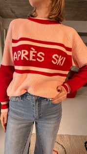 Kira roze trui après ski