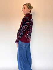 Noor gilet bordeaux