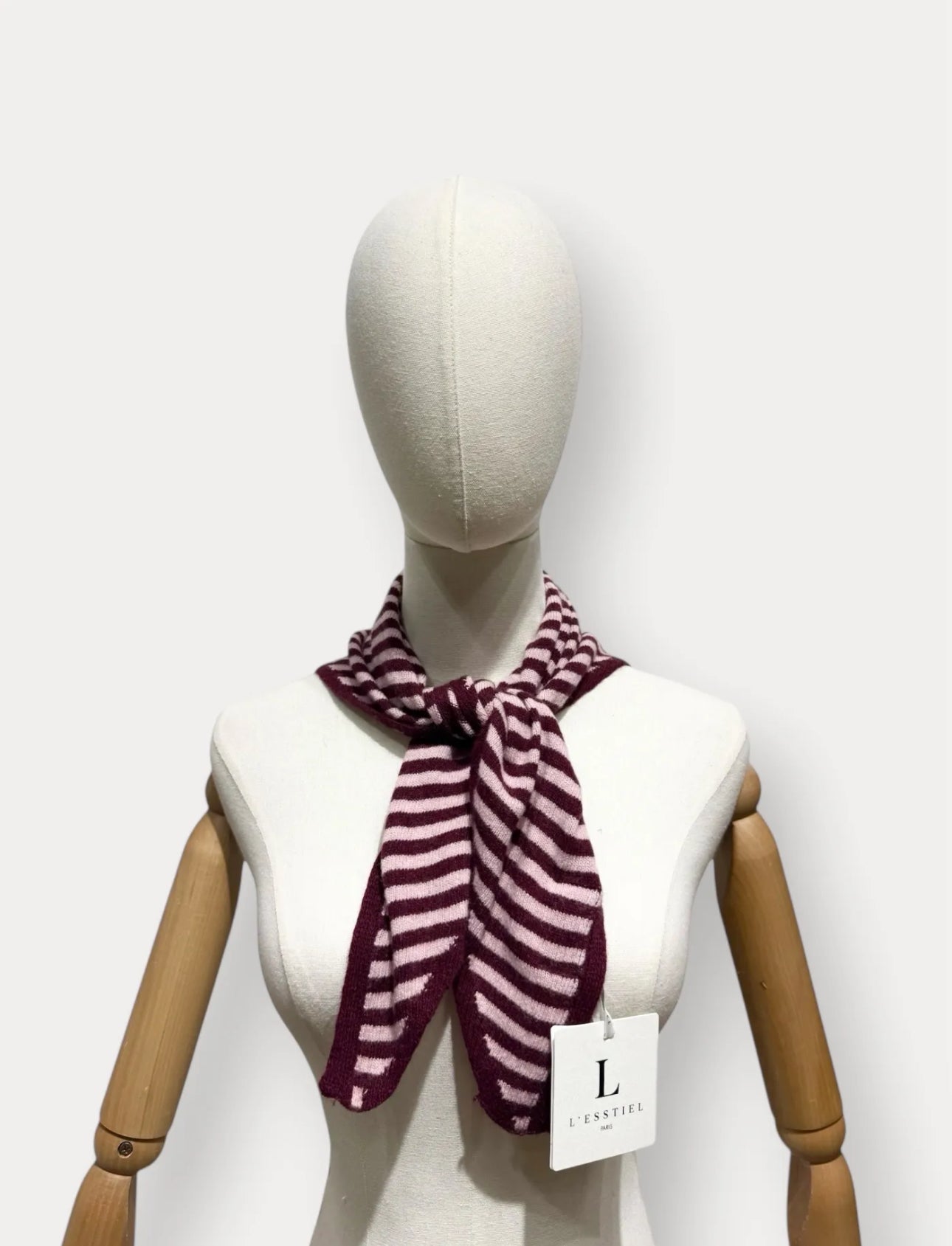 Sia sjaal triangle burgundy/roze