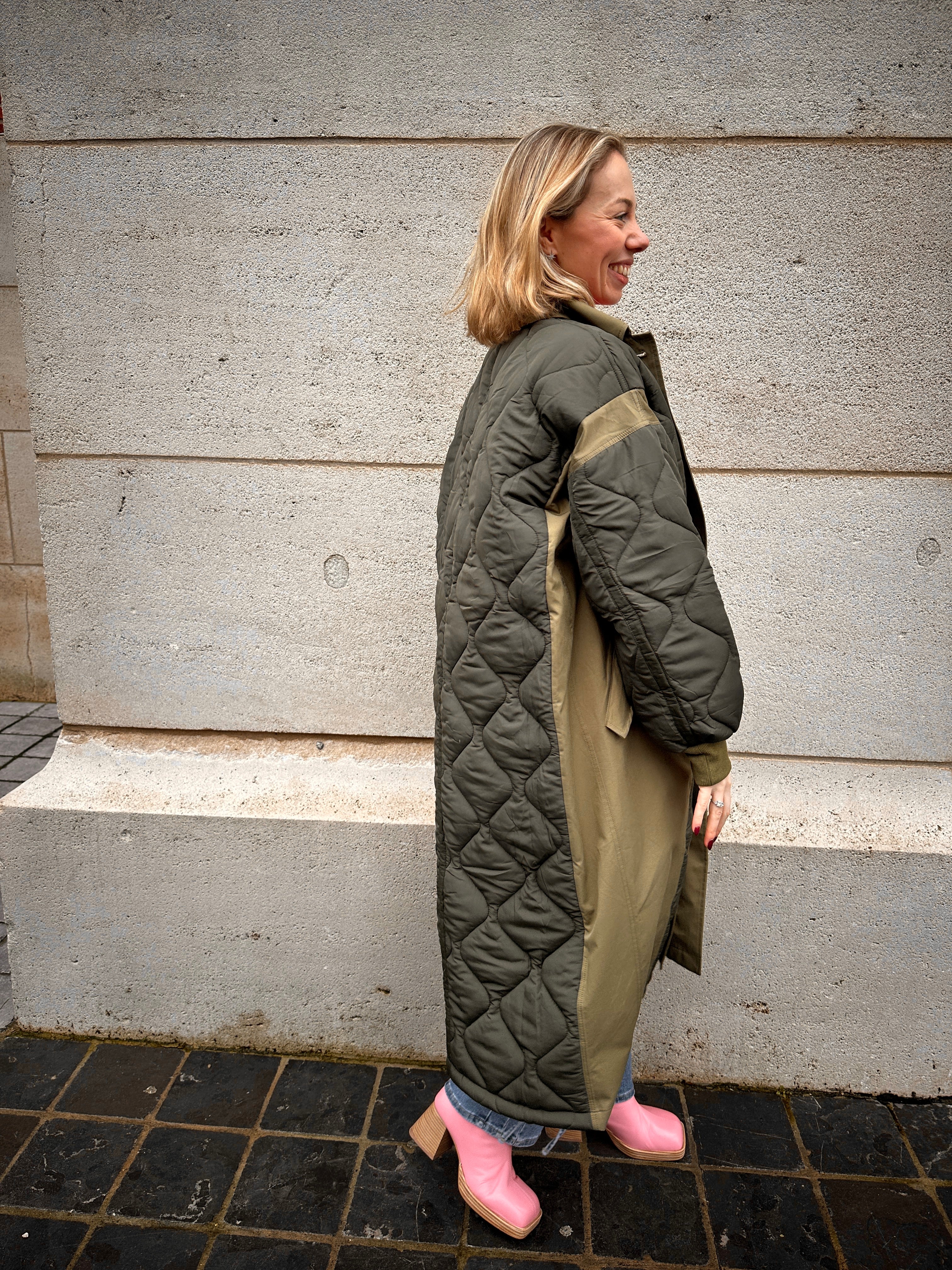 Skye lange regenjas khaki