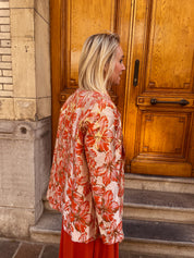 Layla Blazer gebloemd metallic
