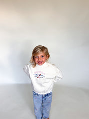 Club du matin sweater gebroken wit kids