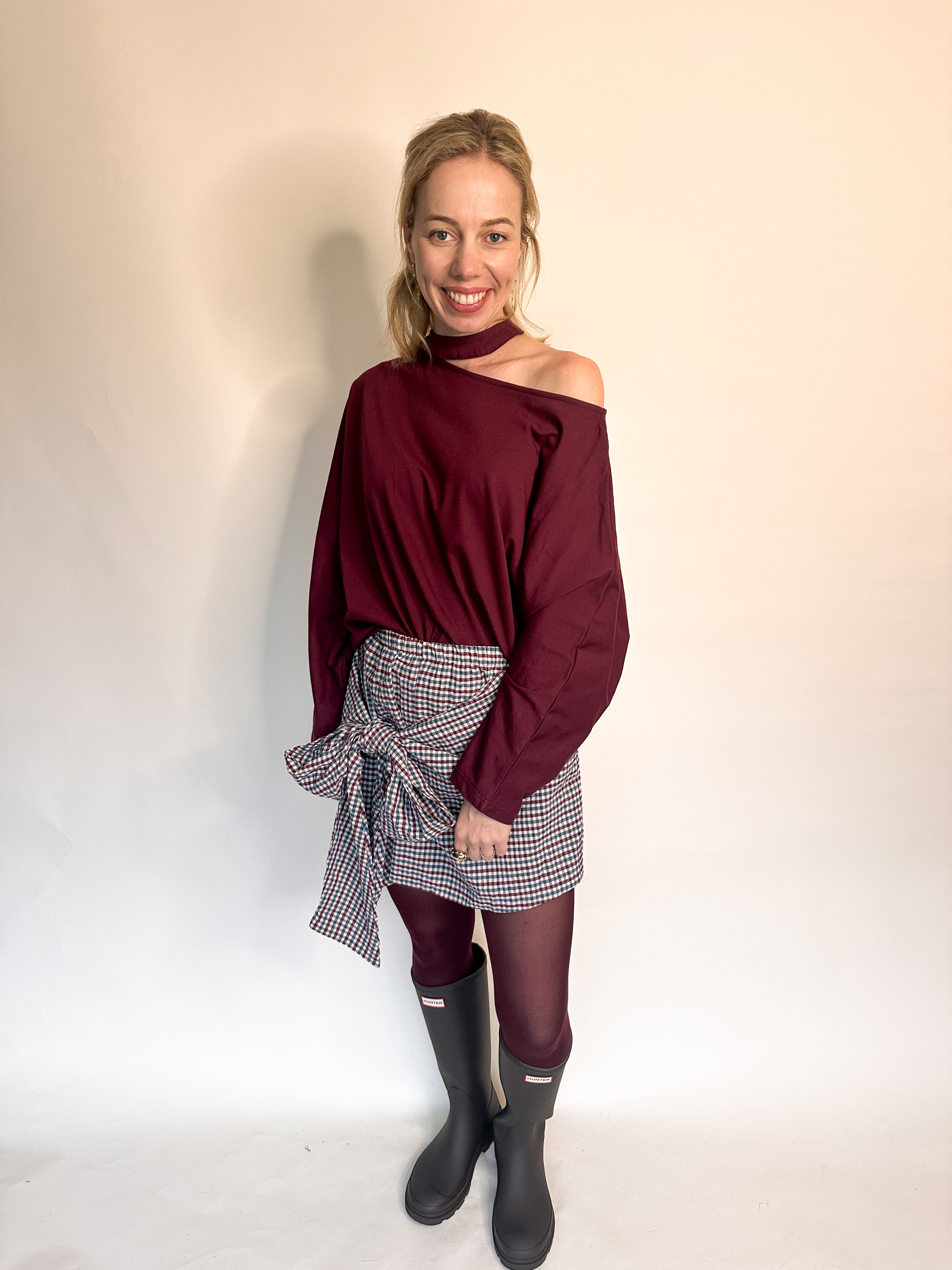 Florence top burgundy