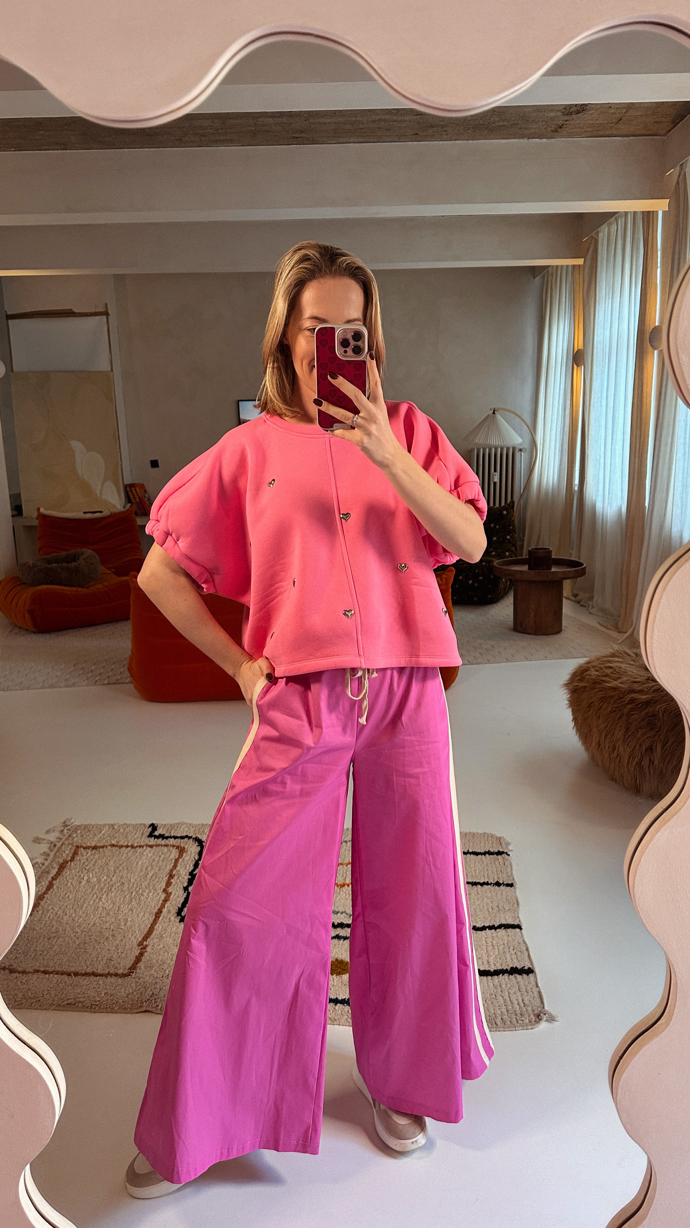 Raya sweater roze heart