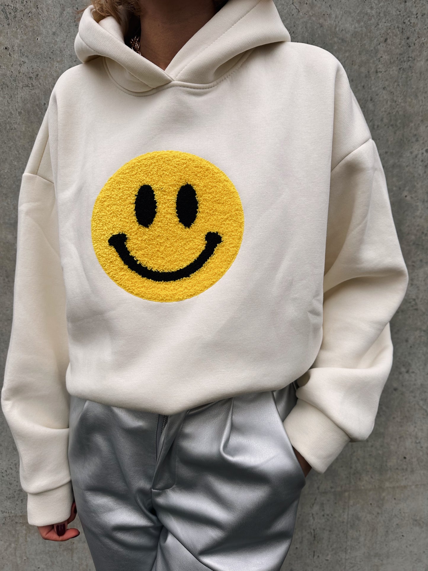 Smiley sweater ecru