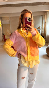 Sammie gilet roze/oranje/geel