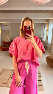 Raya sweater roze heart