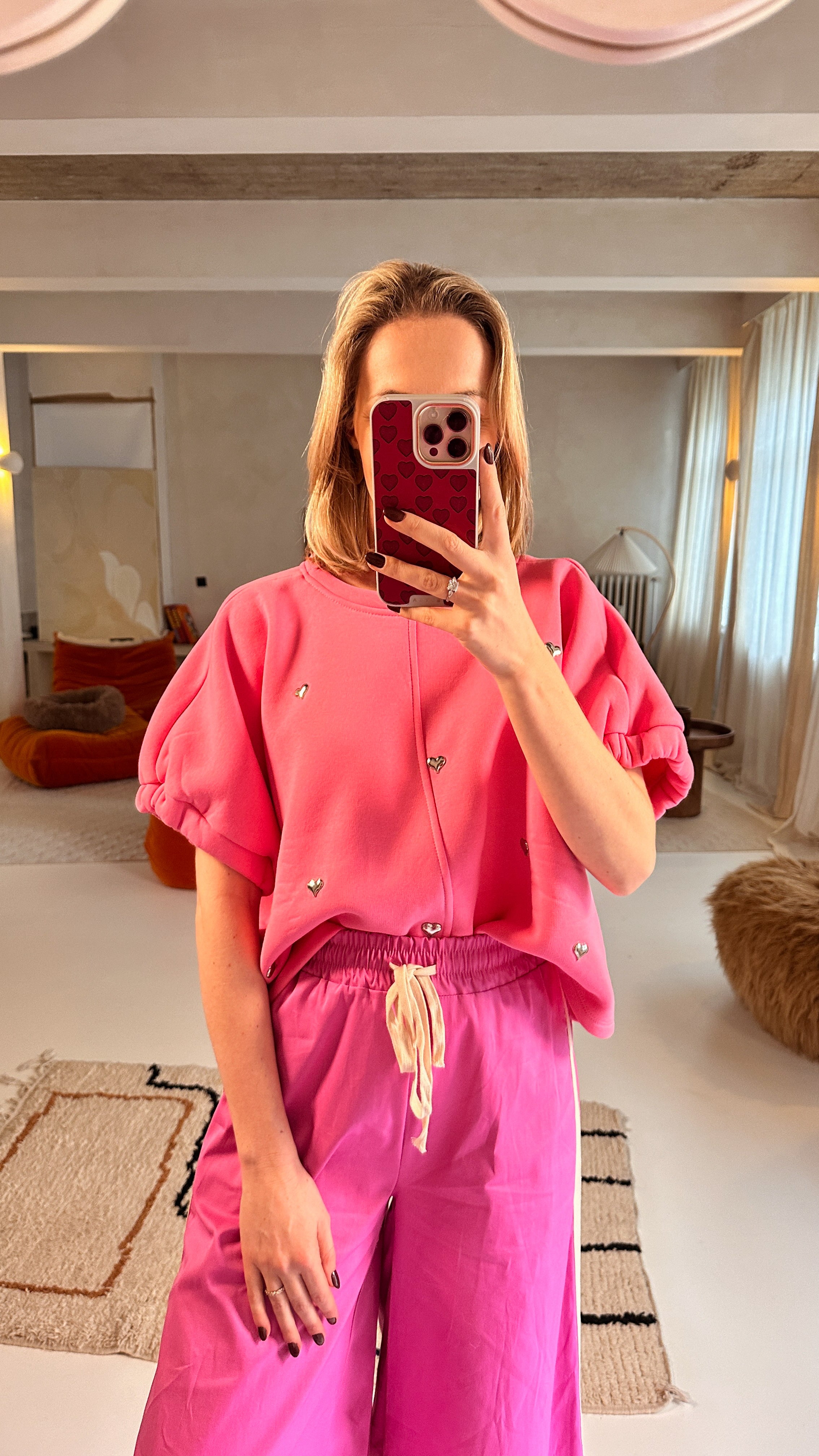 Raya sweater roze heart