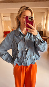 Mia jeansblouse hartjes