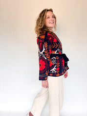 Liv gebreide gilet gebloemd