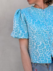 Véda blouse blauw