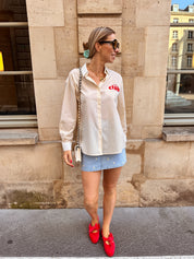 Café lovers club butteryellow blouse